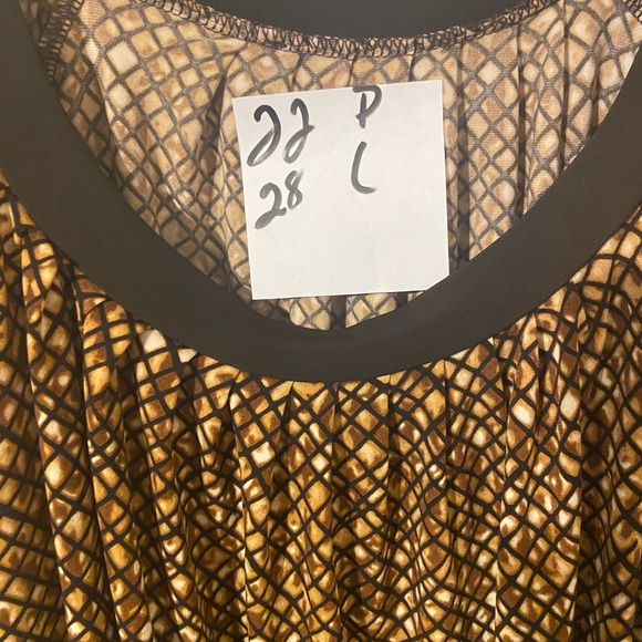 New Directions Large Brown and Black Patterned Blouse - Picture 4 of 4